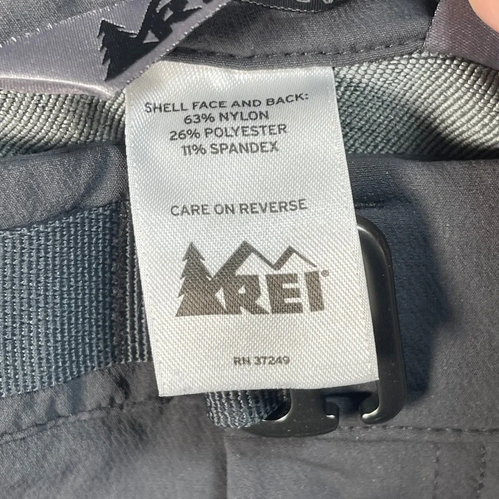 REI Co-op Men's Hiking Pants 34x30 Gray Stretch Nylon Technical Trail Trousers